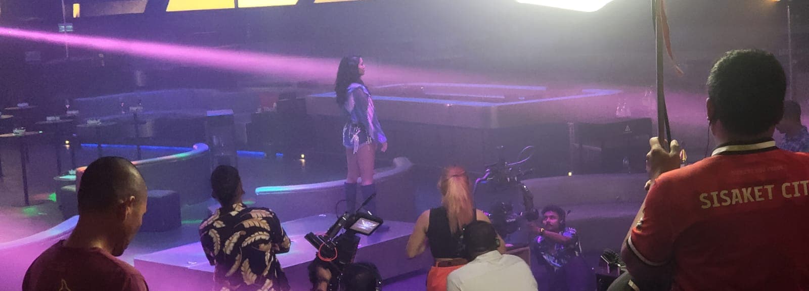 Filming traditional Thai cultural performance