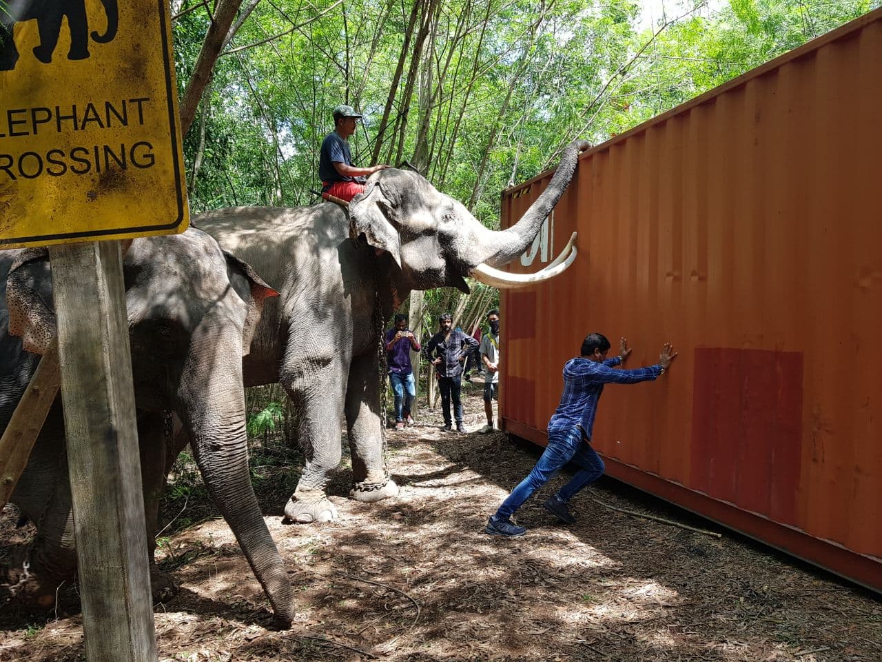 Professional lighting setup on film set