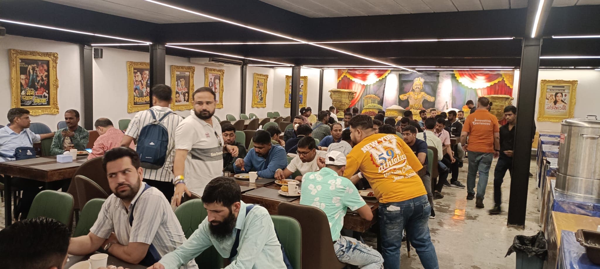 Malgudi Filmy buffet counter and dishes